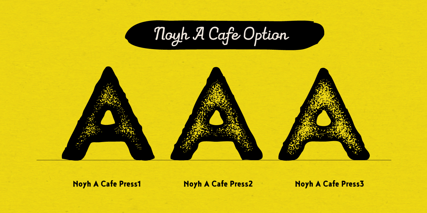 Пример шрифта Noyh A Cafe Press 1